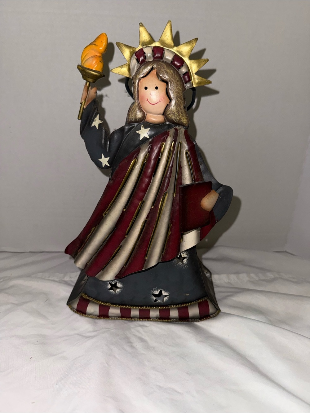 Patriotic Statue of Liberty metal  candle holder- Home Holiday Decoration